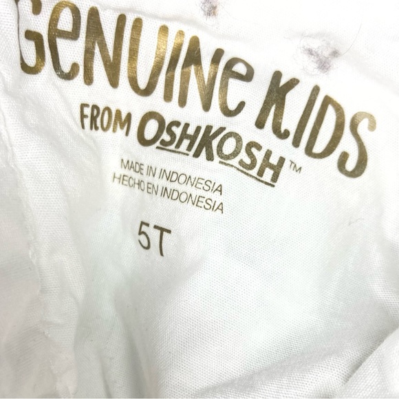 Osh KoshBeautiful Long sleeve eyelet Dress with button back. Lined. White.5T - Picture 11 of 11